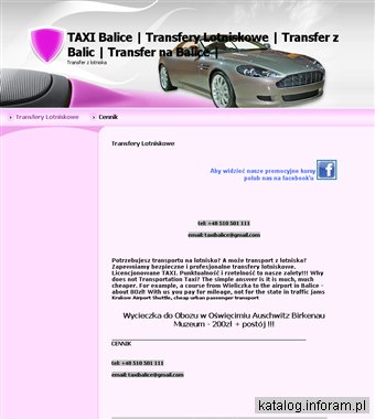 TAXI Balice, transfery lotniskowe
