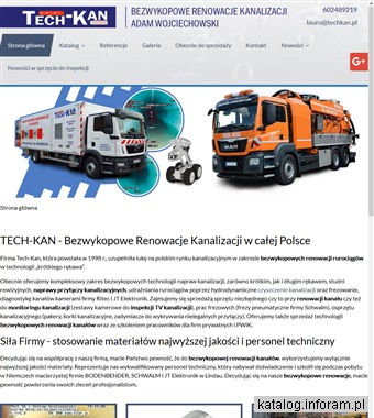 www.techkan.pl bezwykopowe renowacje kanałów