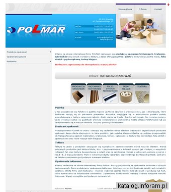 POLMAR – Opakowania tekturowe, pudełka, tektura. Producent opakowań