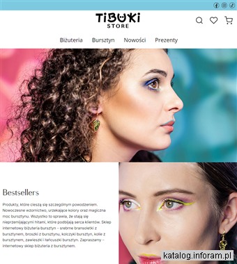 Sklep biżuteria, kolczyki, broszki, bransoletki bursztyn