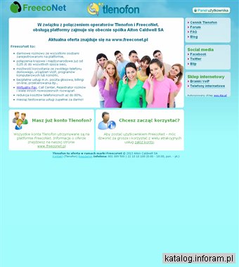 Tlenofon - bezpłatne połączenia z użytkownikami Tlenofonu