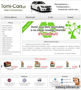 Tomi-cars. Sklep motoryzacyjny