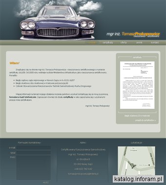 Certyfikowany Rzeczoznawca Samochodowy Nowy Sącz - mgr inż. Tomasz Prokopowicz