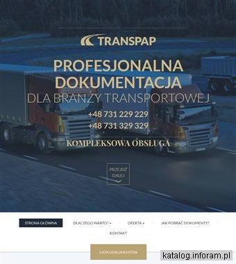 Zezwolenie na transport - Transpap