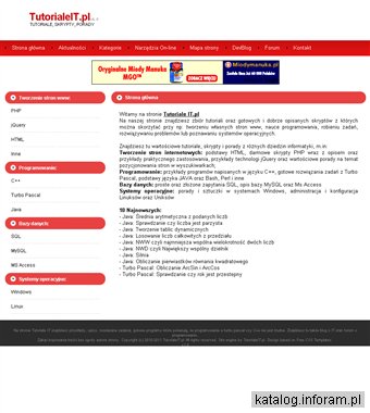 Tutoriale IT - porady, przykładowe skrypty php, przykłady jquery, turbo pascal