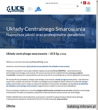UCS złącza do układu smarowania