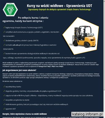 Wózki widłowe - szkolenia UDT