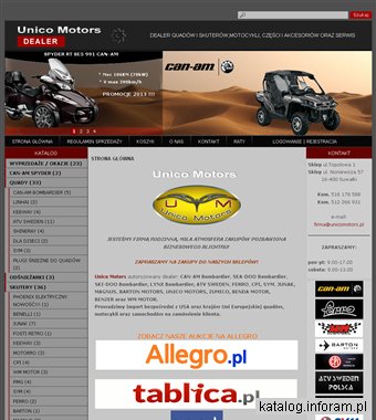 Unico Motors - sprzedaż i naprawa skuterów, quadów, motocykli w Suwałkach