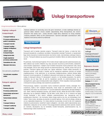 Usługi transportowe
