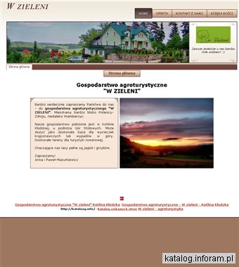 Gospodarstwo agroturystyczne - W zieleni - Kotlina Kłodzka