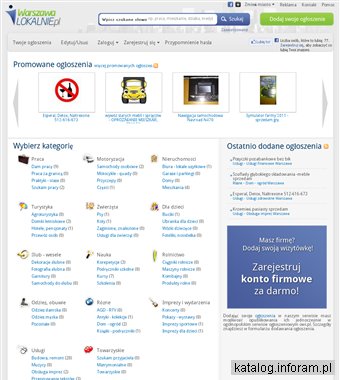 Praca, nieruchomości Warszawa - lokalne ogłoszenia