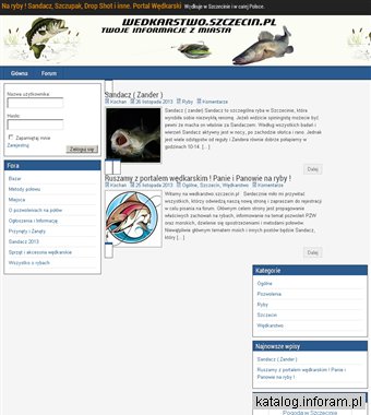 Portal wędkarski promujący połów Sandacza