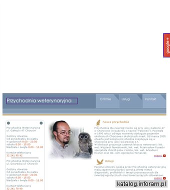 NOWAKOWSKI WOJCIECH. PRZYCHODNIA WETERYNARYJNA