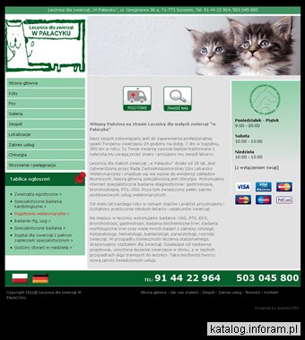 LECZNICA DLA ZWIERZĄT W PAŁACYKU Gabinet weterynaryjny Szczecin