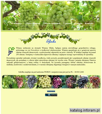 Sadzonki winorośli - Winnica Sfinks - winnicasfinks.pl