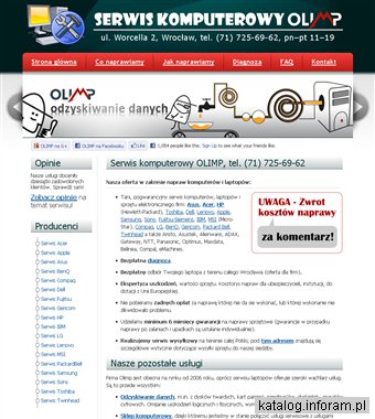 Serwis OLIMP Wrocław - naprawa laptopów