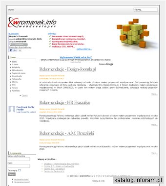 Aplikacje internetowe, komponenty Joomla