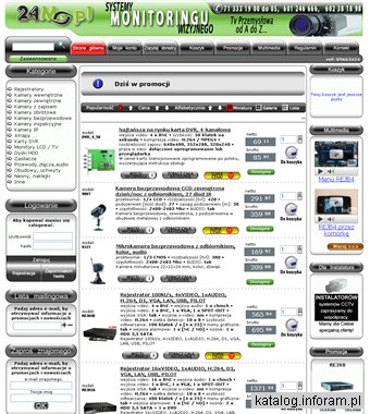 Monitoring - kamery, rejestratory obrazu video