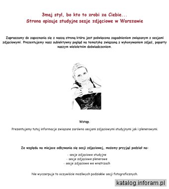 3majstyl.pl - sesje zdjeciowe Warszawa