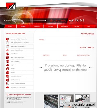 FIRMA POLIGRAFICZNA AA PRINT S.C. A. KĘDZIORA, M. IRZYK drukarnie Śląsk