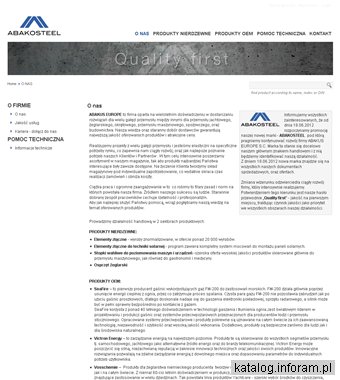 ABAKOSTEEL - Produkty nierdzewne