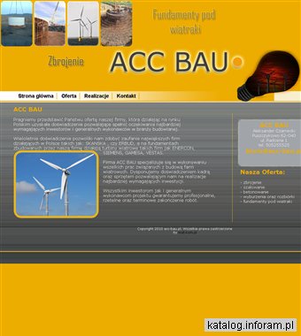 ACC BAU Farmy wiatrowe, fundamenty pod wiatraki, zbrojenie wiatraków, fundamenty żelbetonowe