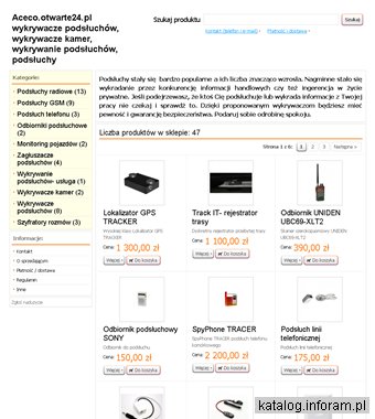 Aceco.otwarte24.pl wykrywacze podsłuchów