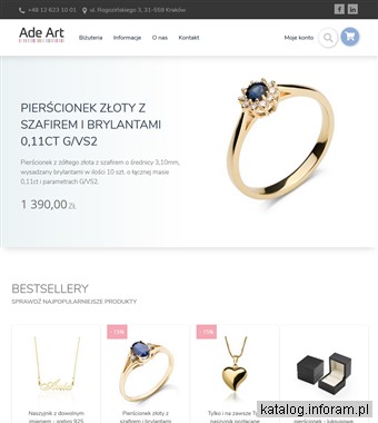 Złote pierścionki z diamentami - Ade Art