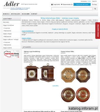 ADLER zegary szafkowe