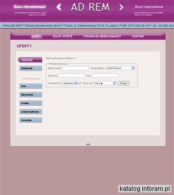 Biuro nieruchomości i rachunkowe Toruń - adremfirma.pl