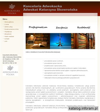 Kancelaria Adwokacka Wrocław, adwokat Katarzyna Skowrońska.