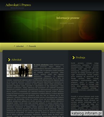 Witryna prezentująca artykuły prawne