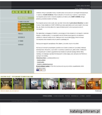 Ścianki biurowe, ścianki systemowe Agence