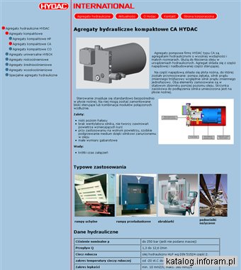 Agregaty hydrauliczne, Hydac Sp. z o.o.