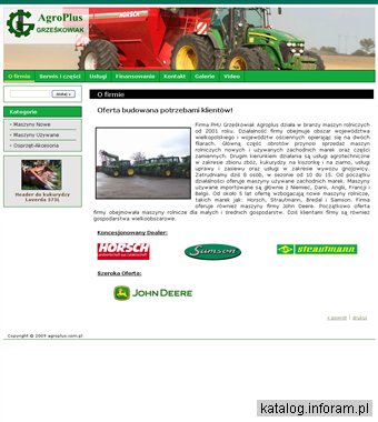 Ciągniki i maszyny rolnicze John Deere, Horsch – Agroplus Grześowiak