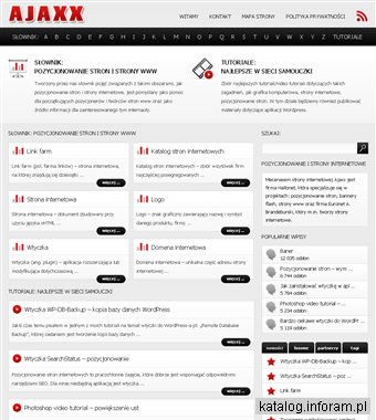 Grafika i pozycjonowanie blog Ajaxx