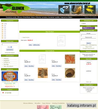 Glonek - sklep akwarystyczny oraz porady