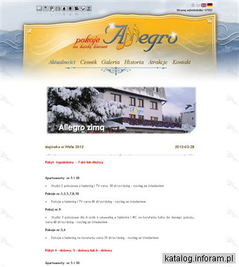 Pensjonat Allegro – tanie noclegi Wisła