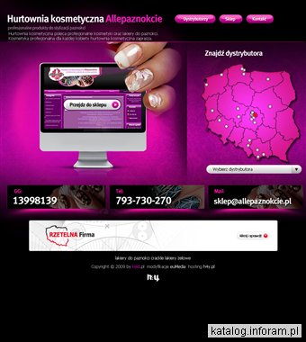 Hurtownia kosmetyczna z akcesoriami do paznokci