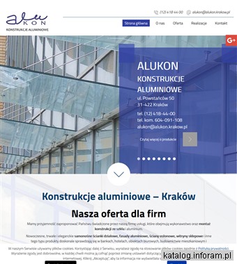 www.alukon.krakow.pl konstrukcje aluminiowe