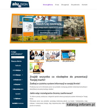 Alusing - systemy identyfikacji biura i firm