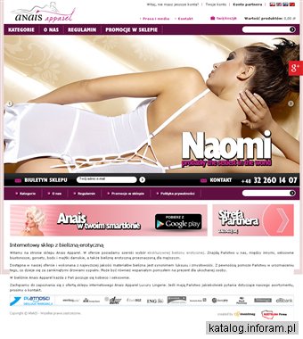 ANAIS APPAREL bielizna erotyczna sklep online