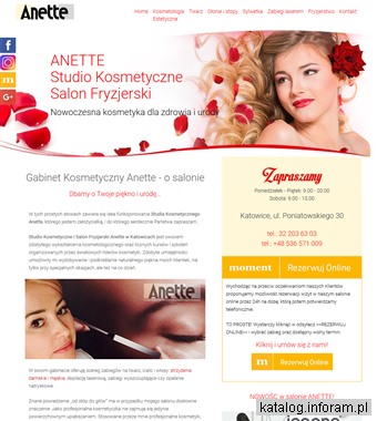 www.anette.com.pl salon kosmetyczny