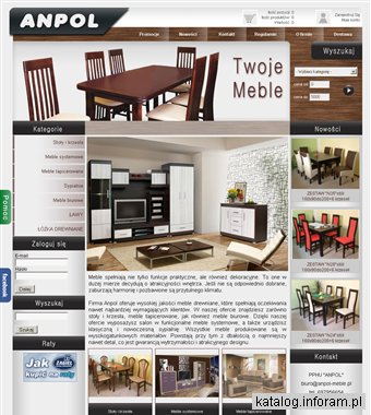 Anpol Meble - krzesła i stoły