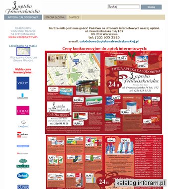 Całodobowa apteka na Franciszkańskiej w Warszawie