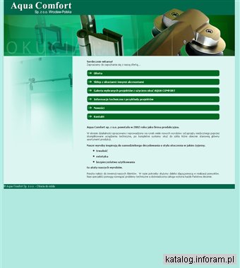 AQUA COMFORT akcesoria do szkła