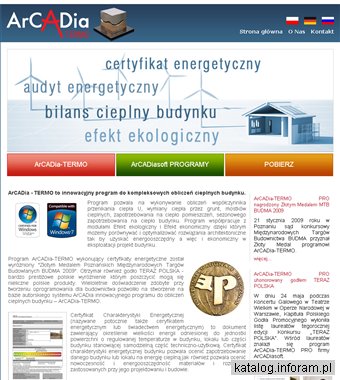 ArCADia-TERMO program który wykonuje certyfikaty i świadectwa energetyczne