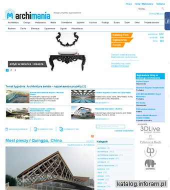 Archimania - serwis architektów, projektantów, przykłady projektów domów.