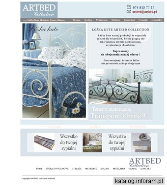 Łóżka metalowe kute Artbed Collection