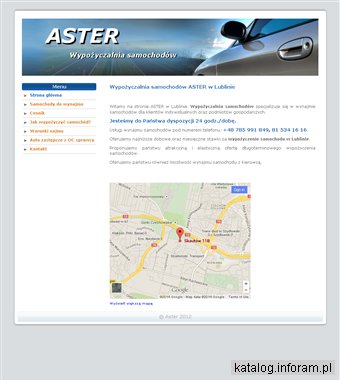 Wynajem samochodów Lublin - firma Aster